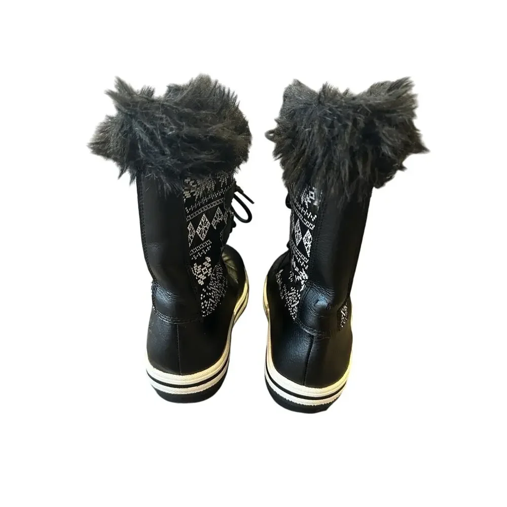 Rugged Outback Black Winter Boots Youth size 4